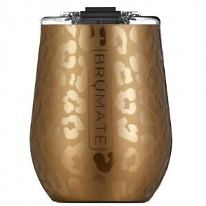 NEW BRUMATE uncork'd leakproof wine tumbler - 14oz in gold leopard